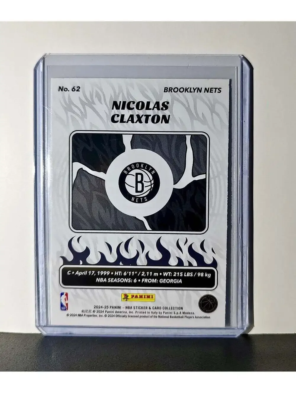Nicolas Claxton 2024-25 Panini NBA #62 Sticker Card Brooklyn Nets